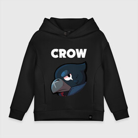 Детское худи Oversize хлопок с принтом BRAWL STARS CROW в городе Новоалтайск, френч-терри — 70% хлопок, 30% полиэстер. Мягкий теплый начес внутри —100% хлопок | боковые карманы, эластичные манжеты и нижняя кромка, капюшон на магнитной кнопке | android | brawl stars | colt | crow | games | leon | penny | poco. | shelly | spike | wanted | брав | бравл старс | звезды | игры | мобильные игры | старс