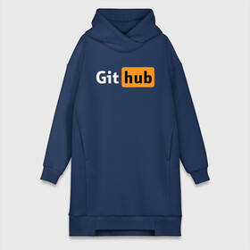 Платье-худи хлопок с принтом Git Hub в городе Новоалтайск,  |  | git hub | github | it | кодинг