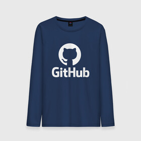 Мужской лонгслив хлопок с принтом GitHub в городе Новоалтайск, 100% хлопок |  | git hub | github | it | кодинг | программист