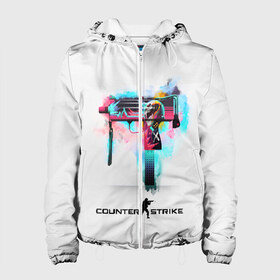 Женская куртка 3D с принтом CS GO в городе Новоалтайск, ткань верха — 100% полиэстер, подклад — флис | прямой крой, подол и капюшон оформлены резинкой с фиксаторами, два кармана без застежек по бокам, один большой потайной карман на груди. Карман на груди застегивается на липучку | awp | counter strike | cs go | cs go global offensive | hyper beast | skin cs | team cs | команды cs | скины оружия | скоростной зверь | хайпер бист