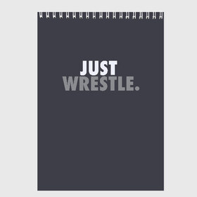 Скетчбук с принтом Just wrestle в городе Новоалтайск, 100% бумага
 | 48 листов, плотность листов — 100 г/м2, плотность картонной обложки — 250 г/м2. Листы скреплены сверху удобной пружинной спиралью | freestyle | just | wrestle | wrestling | борись | борцовское | борцы | борьба | вольная | вольники | греко римская | девиз | лозунг | просто борись