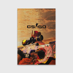 Обложка для паспорта матовая кожа с принтом CS GO в городе Новоалтайск, натуральная матовая кожа | размер 19,3 х 13,7 см; прозрачные пластиковые крепления | Тематика изображения на принте: awp | counter strike | cs go | cs go global offensive | hyper beast | skin cs | team cs | команды cs | скины оружия | скоростной зверь | хайпер бист