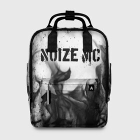 Женский рюкзак 3D с принтом NOIZE MC в городе Новоалтайск, 100% полиэстер | лямки с регулируемой длиной, сверху ручки, чтобы рюкзак нести как сумку. Основное отделение закрывается на молнию, как и внешний карман. Внутри два дополнительных кармана, один из которых закрывается на молнию. По бокам два дополнительных кармашка, куда поместится маленькая бутылочка
 | Тематика изображения на принте: noize mc | rap | все как у людей | гой еси | нойз мс | рэп | чайлдфри.