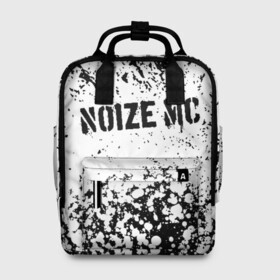 Женский рюкзак 3D с принтом NOIZE MC в городе Новоалтайск, 100% полиэстер | лямки с регулируемой длиной, сверху ручки, чтобы рюкзак нести как сумку. Основное отделение закрывается на молнию, как и внешний карман. Внутри два дополнительных кармана, один из которых закрывается на молнию. По бокам два дополнительных кармашка, куда поместится маленькая бутылочка
 | Тематика изображения на принте: noize mc | rap | все как у людей | гой еси | нойз мс | рэп | чайлдфри.
