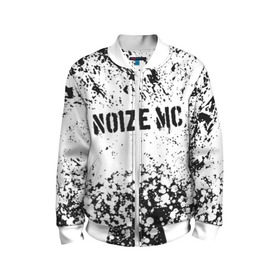 Детский бомбер 3D с принтом NOIZE MC в городе Новоалтайск, 100% полиэстер | застегивается на молнию, по бокам два кармана без застежек, мягкие манжеты, по низу бомбера и на воротнике — эластичная резинка | noize mc | rap | все как у людей | гой еси | нойз мс | рэп | чайлдфри.