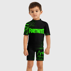 Детский купальный костюм 3D с принтом FORTNITE НОВЫЙ СЕЗОН в городе Новоалтайск, Полиэстер 85%, Спандекс 15% | застежка на молнии на спине | 10 | battle | fort | fortnite | royale | season | битва | королевская | новый | сезон | форт | фортнайт