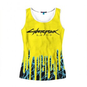 Женская майка 3D с принтом CYBERPUNK 2077 в городе Новоалтайск, 100% полиэстер | круглая горловина, прямой силуэт, длина до линии бедра | 2077 | cyberpunk 2020 | cyberpunk 2077 | cyberpunk 2077 samurai | cyberpunk city | кибер панк. | киберпанк | киберпанк 2077