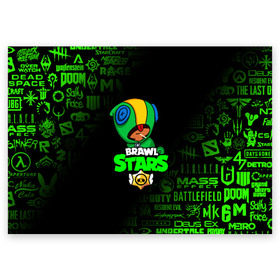 Поздравительная открытка с принтом BRAWL STARS LEON в городе Новоалтайск, 100% бумага | плотность бумаги 280 г/м2, матовая, на обратной стороне линовка и место для марки
 | brawl stars | bull | colt | leon | stars | берли | бо | брок | ворон | джесси | динамайк | дэррил | кольт | леон | мортис | нита | пайпер | пенни | поко | пэм | рикошет | спайк | тара | фрэнк | шелли | эль примо