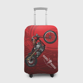 Чехол для чемодана 3D с принтом Vintage chopper motorcycle в городе Новоалтайск, 86% полиэфир, 14% спандекс | двустороннее нанесение принта, прорези для ручек и колес | bike | crash | drift | extreme | jawa | motor cycle | motorbike | motorcycle | race | racing | rally | turbo | автомобил | быстрый | классика | мотоцикл | скремблер | экстрим