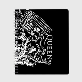 Тетрадь с принтом Queen в городе Новоалтайск, 100% бумага | 48 листов, плотность листов — 60 г/м2, плотность картонной обложки — 250 г/м2. Листы скреплены сбоку удобной пружинной спиралью. Уголки страниц и обложки скругленные. Цвет линий — светло-серый
 | paul rodgers | queen | quen | брайан мэй | глэм | группа | джон дикон | квин | королева | куин | меркури | меркьюри | мэркури | поп | роджер тейлор | рок | фредди | фреди | хард | хардрок