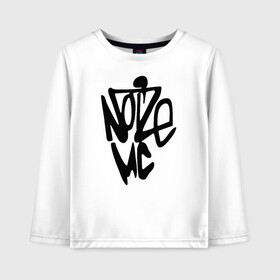 Детский лонгслив хлопок с принтом Noize MC в городе Новоалтайск, 100% хлопок | круглый вырез горловины, полуприлегающий силуэт, длина до линии бедер | face2face | mc | noize | noize mc | protivo gunz | rыchigy mashыn 13 | v.i.p | алексеев | иван алексеев | мс | ноиз | ноиз мс | нойз | нойз мс | реп | рок | рэп | хип хоп | шум | шуметь