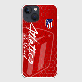 Чехол для iPhone 13 mini с принтом Атлетико Мадрид в городе Новоалтайск,  |  | atletico | club atletico de madrid | атлетико | атлетико мадрид | мадридский атлетико | форма | футбол | футболист | футбольный клуб