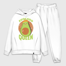Мужской костюм хлопок OVERSIZE с принтом Авокадо Королева в городе Новоалтайск,  |  | avocado | queen | авокадо | королева | королевы | надписи | надпись