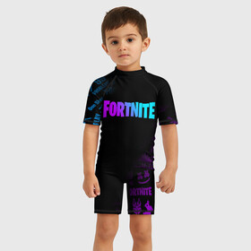 Детский купальный костюм 3D с принтом FORTNITE 10 СЕЗОН в городе Новоалтайск, Полиэстер 85%, Спандекс 15% | застежка на молнии на спине | fortnite | fortnite 2 | fortnite x маршмелло | ikonik | marshmello | ninja | ninja streamer | иконик | ниндзя | пили | фортнайт | фортнайт 2 | фортнайт глава 2