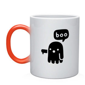 Кружка хамелеон с принтом Boo в городе Новоалтайск, керамика | меняет цвет при нагревании, емкость 330 мл | 19 | 2019 | boo | ghost | halloween | бу | ведьма | зло | картинка | нечисть | приведение | призрак | прикольная | тыква | тьма | ужас | хелловин | хеллоувин | хэллоуин