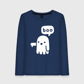 Женский лонгслив хлопок с принтом Boo в городе Новоалтайск, 100% хлопок |  | 19 | 2019 | boo | ghost | halloween | бу | ведьма | зло | картинка | нечисть | приведение | призрак | прикольная | тыква | тьма | ужас | хелловин | хеллоувин | хэллоуин