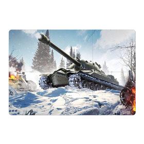 Магнитный плакат 3Х2 с принтом ТАНК WINTER в городе Новоалтайск, Полимерный материал с магнитным слоем | 6 деталей размером 9*9 см | Тематика изображения на принте: game | tank | war | боевой танк | война | выстрел | дым | игра | искры | огонь | пламя | танк | танки | танкист | техника
