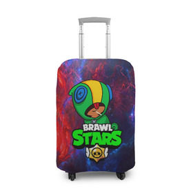 Чехол для чемодана 3D с принтом BRAWL STARS LEON в городе Новоалтайск, 86% полиэфир, 14% спандекс | двустороннее нанесение принта, прорези для ручек и колес | brawl stars | bull | colt | leon | stars | берли | бо | брок | ворон | джесси | динамайк | дэррил | кольт | леон | мортис | нита | пайпер | пенни | поко | пэм | рикошет | спайк | тара | фрэнк | шелли | эль примо