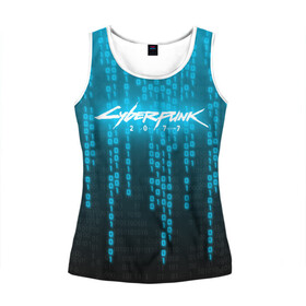 Женская майка 3D с принтом CYBERPUNK 2077 в городе Новоалтайск, 100% полиэстер | круглая горловина, прямой силуэт, длина до линии бедра | 2077 | cyberpunk 2020 | cyberpunk 2077 | cyberpunk 2077 samurai | cyberpunk city | кибер панк. | киберпанк | киберпанк 2077