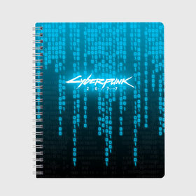Тетрадь с принтом CYBERPUNK 2077 в городе Новоалтайск, 100% бумага | 48 листов, плотность листов — 60 г/м2, плотность картонной обложки — 250 г/м2. Листы скреплены сбоку удобной пружинной спиралью. Уголки страниц и обложки скругленные. Цвет линий — светло-серый
 | 2077 | cyberpunk 2020 | cyberpunk 2077 | cyberpunk 2077 samurai | cyberpunk city | кибер панк. | киберпанк | киберпанк 2077