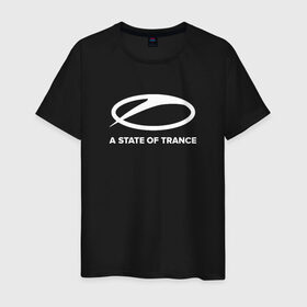 Мужская футболка хлопок с принтом A STATE OF TRANCE в городе Новоалтайск, 100% хлопок | прямой крой, круглый вырез горловины, длина до линии бедер, слегка спущенное плечо. | Тематика изображения на принте: a state of trance | armin | armin van buuren | asot | van buuren | армин | армин ван бююрен | асот | ван бюрен | ван бююрен