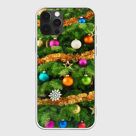 Чехол для iPhone 12 Pro Max с принтом Живая новогодняя ёлка в городе Новоалтайск, Силикон |  | Тематика изображения на принте: гирлянда | елка | ёлочные игрушки | ель | конфетти | мишура | новый год | пихта | снежинки | украшения | хвоя