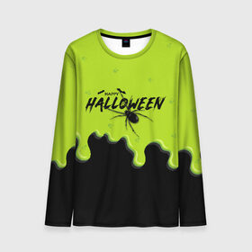 Мужской лонгслив 3D с принтом Happy Halloween в городе Новоалтайск, 100% полиэстер | длинные рукава, круглый вырез горловины, полуприлегающий силуэт | ghost | halloween | ведьма | джек | дух | кельты | монстр | нечисть | паук | паутина | праздник | привидение | призрак | пугало | тень | тыква | хеллоуин | хэллоуин