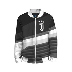 Детский бомбер 3D с принтом Juventus в городе Новоалтайск, 100% полиэстер | застегивается на молнию, по бокам два кармана без застежек, мягкие манжеты, по низу бомбера и на воротнике — эластичная резинка | calcio | club | cr7 | cristiano ronaldo | dybala | football | full highlights | goals | italia | juventus | napoli | roma | serie a | белый | италия | клуб | форма | черный | ювентус