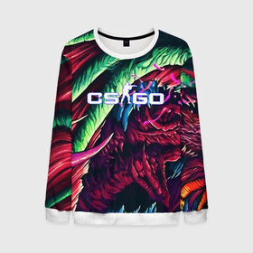 Мужской свитшот 3D с принтом CS:GO-HYPER BEAST в городе Новоалтайск, 100% полиэстер с мягким внутренним слоем | круглый вырез горловины, мягкая резинка на манжетах и поясе, свободная посадка по фигуре | awp | counter strike | cs go | cs go global offensive | hyper beast | skin cs | team cs | команды cs | скины оружия | скоростной зверь | хайпер бист