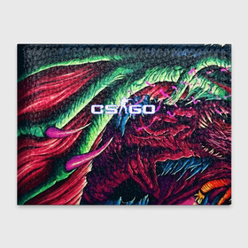 Обложка для студенческого билета с принтом CS:GO HYPER BEAST в городе Новоалтайск, натуральная кожа | Размер: 11*8 см; Печать на всей внешней стороне | Тематика изображения на принте: awp | counter strike | cs go | cs go global offensive | hyper beast | skin cs | team cs | команды cs | скины оружия | скоростной зверь | хайпер бист
