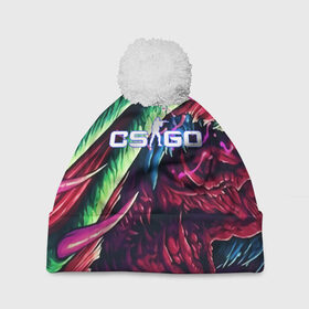 Шапка 3D c помпоном с принтом CS:GO-HYPER BEAST в городе Новоалтайск, 100% полиэстер | универсальный размер, печать по всей поверхности изделия | awp | counter strike | cs go | cs go global offensive | hyper beast | skin cs | team cs | команды cs | скины оружия | скоростной зверь | хайпер бист