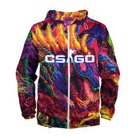 Мужская ветровка 3D с принтом CS GO:HyperBeast в городе Новоалтайск, 100% полиэстер | подол и капюшон оформлены резинкой с фиксаторами, два кармана без застежек по бокам, один потайной карман на груди | Тематика изображения на принте: awp | counter strike | cs go | cs go global offensive | hyper beast | skin cs | team cs | команды cs | скины оружия | скоростной зверь | хайпер бист