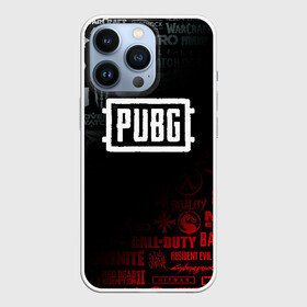 Чехол для iPhone 13 Pro с принтом PUBG в городе Новоалтайск,  |  | Тематика изображения на принте: borderlands | call of duty | counter strike | cs go | dark souls | devil may cry | dmc | dota | dota2 | face | fallout | far cry | stalker | tes | the elder scrolls | the last of us | the witcher | warframe | watch dogs | ведьмак | дота | до