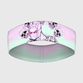 Повязка на голову 3D с принтом KILLER QUEEN 5 черепов в городе Новоалтайск,  |  | adventure | jojo | jojo s bizarre | jojo’s bizarre adventure | killer queen | аниме | джоджо | манга | невероятные приключения джоджо