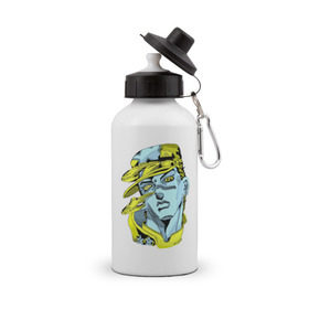 Бутылка спортивная с принтом Jojos Bizarre Adventure в городе Новоалтайск, металл | емкость — 500 мл, в комплекте две пластиковые крышки и карабин для крепления | anime | jojo | senpai | tian | аниме | анимэ | джоджо | ониме | онимэ | сенпай | тян