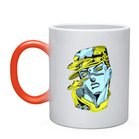 Кружка хамелеон с принтом Jojos Bizarre Adventure в городе Новоалтайск, керамика | меняет цвет при нагревании, емкость 330 мл | anime | jojo | senpai | tian | аниме | анимэ | джоджо | ониме | онимэ | сенпай | тян