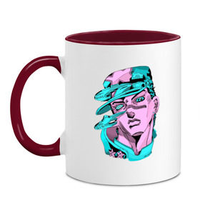 Кружка двухцветная с принтом Jojos Bizarre Adventure в городе Новоалтайск, керамика | объем — 330 мл, диаметр — 80 мм. Цветная ручка и кайма сверху, в некоторых цветах — вся внутренняя часть | anime | jojo | senpai | tian | аниме | анимэ | джоджо | ониме | онимэ | сенпай | тян