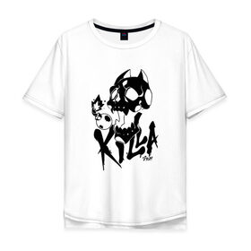 Мужская футболка хлопок Oversize с принтом KILLER QUEEN в городе Новоалтайск, 100% хлопок | свободный крой, круглый ворот, “спинка” длиннее передней части | adventure | jojo | jojo s bizarre | jojo’s bizarre adventure | killer queen | аниме | джоджо | манга | невероятные приключения джоджо