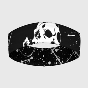 Повязка на голову 3D с принтом KILLER QUEEN белое с белыми брызгами в городе Новоалтайск,  |  | adventure | jojo | jojo s bizarre | jojo’s bizarre adventure | killer queen | аниме | джоджо | манга | невероятные приключения джоджо