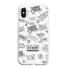 Чехол для iPhone XS Max матовый с принтом Billie Eilish Graffiti Gray в городе Новоалтайск, Силикон | Область печати: задняя сторона чехла, без боковых панелей | billie | eilish | graffiti | grunge | айлиш | беляш | беляшик | билли | биляш | граффити | татуировки