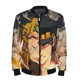 Мужской бомбер 3D с принтом Dio Brando x Jotaro в городе Новоалтайск, 100% полиэстер | застегивается на молнию, по бокам два кармана без застежек, по низу бомбера и на воротнике - эластичная резинка | jojo | джоджо | джонатан | джостар | манга | невероятные приключения | ранобэ | хамон