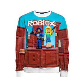 Детский свитшот 3D с принтом Roblox в городе Новоалтайск, 100% полиэстер | свободная посадка, прямой крой, мягкая тканевая резинка на рукавах и понизу свитшота | roblox | roblox games | игра роблокс | роблокс симулятор
