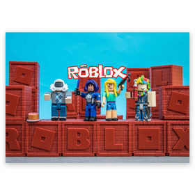 Поздравительная открытка с принтом Roblox в городе Новоалтайск, 100% бумага | плотность бумаги 280 г/м2, матовая, на обратной стороне линовка и место для марки
 | roblox | roblox games | игра роблокс | роблокс симулятор