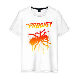 Мужская футболка хлопок с принтом THE PRODIGY в городе Новоалтайск, 100% хлопок | прямой крой, круглый вырез горловины, длина до линии бедер, слегка спущенное плечо. | prodigy | the prodigy