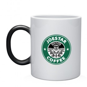 Кружка хамелеон с принтом Joestar Coffe в городе Новоалтайск, керамика | меняет цвет при нагревании, емкость 330 мл | jjba | jojo | jojo’s bizarre adventure | yare yare daze | джоджо | жижа | жожа | жожо | невероятные приключения джоджо | стенд | хамон