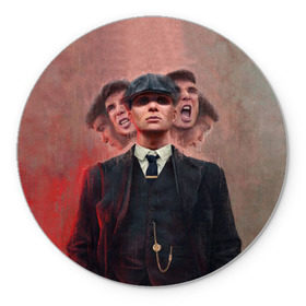 Коврик для мышки круглый с принтом Peaky Blinders в городе Новоалтайск, резина и полиэстер | круглая форма, изображение наносится на всю лицевую часть | blinders | peaky | shelby | thomas | козырьки | острые | сериалы | томас | шелби