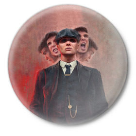 Значок с принтом Peaky Blinders в городе Новоалтайск,  металл | круглая форма, металлическая застежка в виде булавки | Тематика изображения на принте: blinders | peaky | shelby | thomas | козырьки | острые | сериалы | томас | шелби