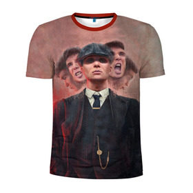 Мужская футболка 3D спортивная с принтом Peaky Blinders в городе Новоалтайск, 100% полиэстер с улучшенными характеристиками | приталенный силуэт, круглая горловина, широкие плечи, сужается к линии бедра | Тематика изображения на принте: blinders | peaky | shelby | thomas | козырьки | острые | сериалы | томас | шелби
