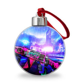 Ёлочный шар с принтом CS GO:Неоновая Революция в городе Новоалтайск, Пластик | Диаметр: 77 мм | awp | counter strike | cs go | cs go global offensive | hyper beast | skin cs | team cs | команды cs | скины оружия | скоростной зверь | хайпер бист