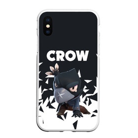 Чехол для iPhone XS Max матовый с принтом BRAWL STARS CROW в городе Новоалтайск, Силикон | Область печати: задняя сторона чехла, без боковых панелей | android | brawl stars | colt | crow | games | leon | penny | poco. | shelly | spike | wanted | брав | бравл старс | звезды | игры | мобильные игры | старс